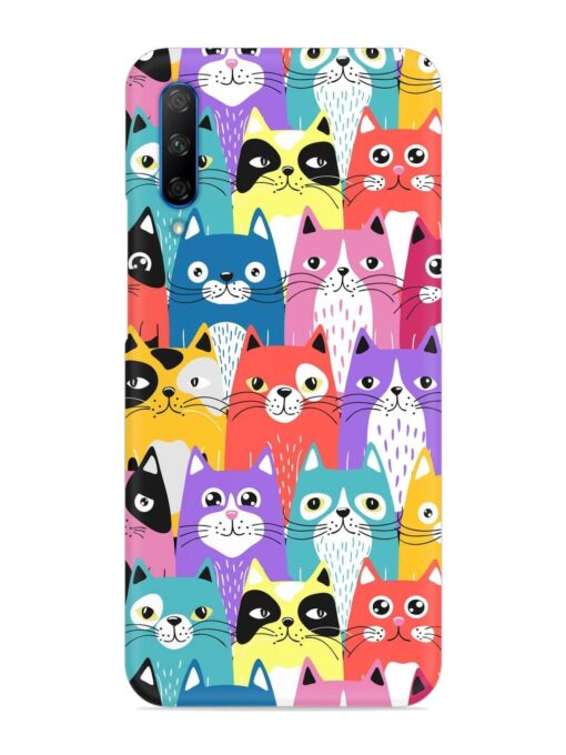 Funny Cartoon Cats Snap Case for Honor 9X Pro Zapvi