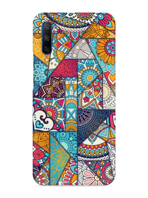 Patchwork Pattern Vintage Snap Case for Honor 9X Pro Zapvi