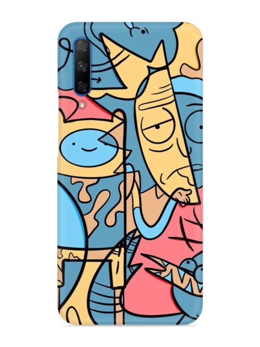 Silly Face Doodle Snap Case for Honor 9X Pro Zapvi