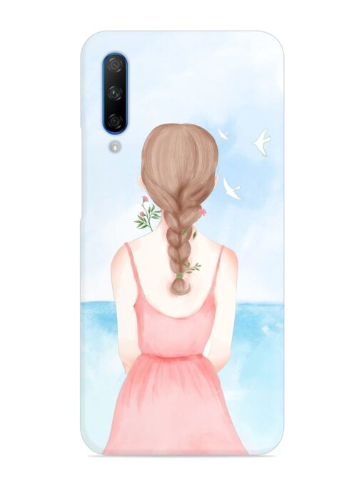 Watercolor Girl Vector Snap Case for Honor 9X Pro Zapvi