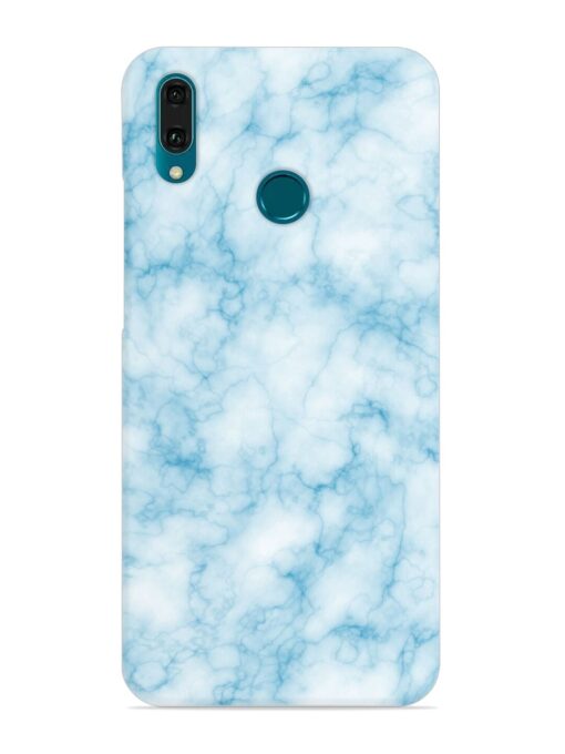 Blue White Natural Marble Snap Case for Honor Y9 (2019) Zapvi