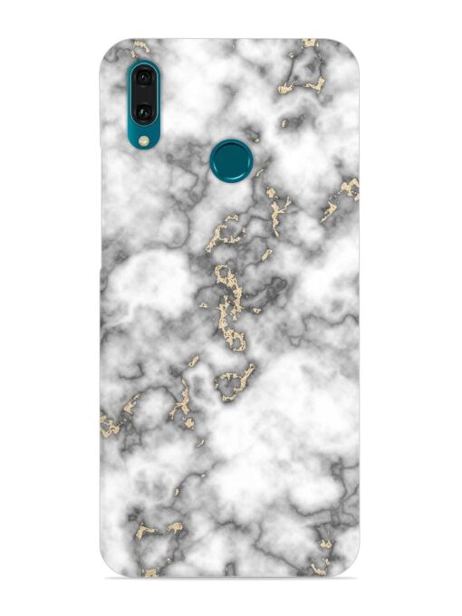 Gray And Gold Marble Snap Case for Honor Y9 (2019) Zapvi