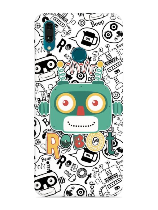 Robot Modern Seamless Pattern Snap Case for Honor Y9 (2019) Zapvi