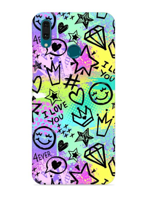 Bright Seamless Pattern Snap Case for Honor Y9 (2019) Zapvi