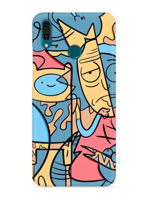 Silly Face Doodle Snap Case for Honor Y9 (2019) Zapvi