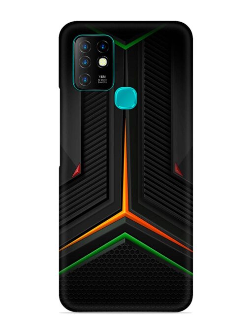 Orange Triangle Light Snap Case for Infinix Hot 10 Zapvi