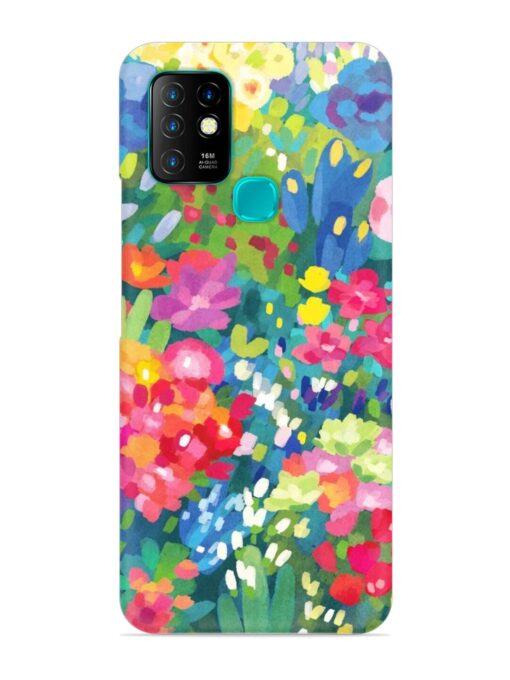 Watercolor Flower Art Snap Case for Infinix Hot 10 Zapvi