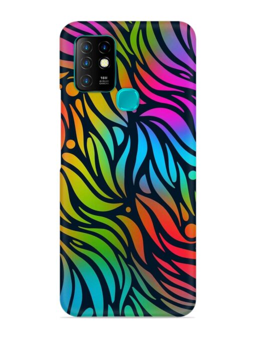 Abstract Leaf Design Snap Case for Infinix Hot 10 Zapvi