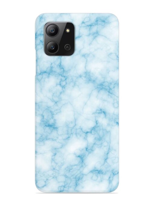 Blue White Natural Marble Snap Case for Infinix Hot 11 (2022) Zapvi