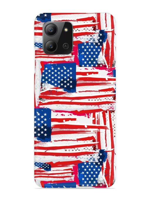 Usa Flag Seamless Snap Case for Infinix Hot 11 (2022) Zapvi