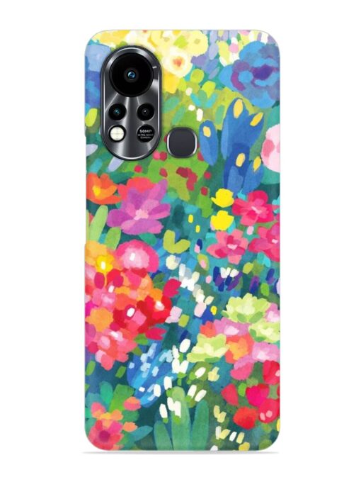 Watercolor Flower Art Snap Case for Infinix Hot 11S Zapvi