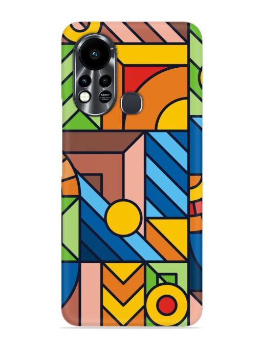 Colorful Geometric Snap Case for Infinix Hot 11S Zapvi