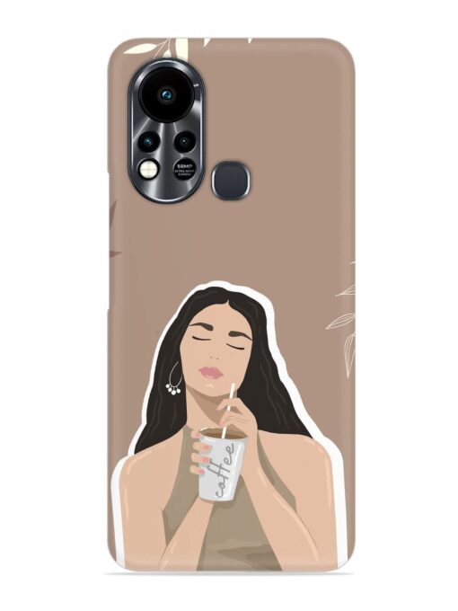 Girl With Coffee Snap Case for Infinix Hot 11S Zapvi