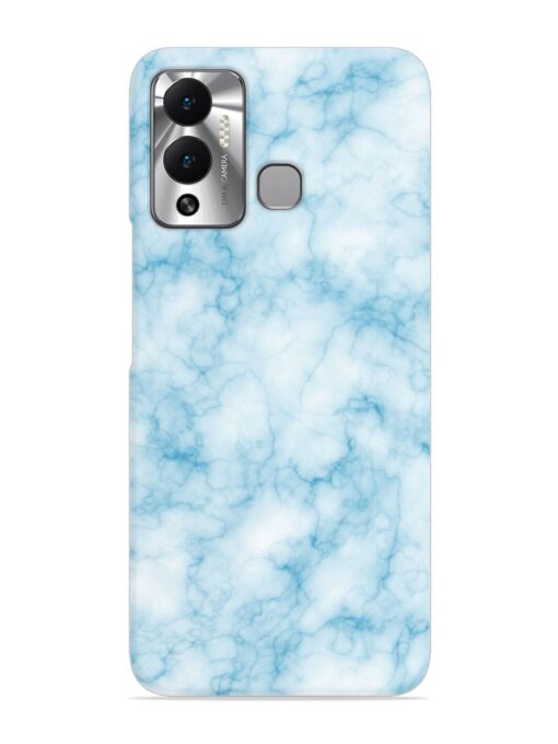 Blue White Natural Marble Snap Case for Infinix Hot 12 Play Zapvi