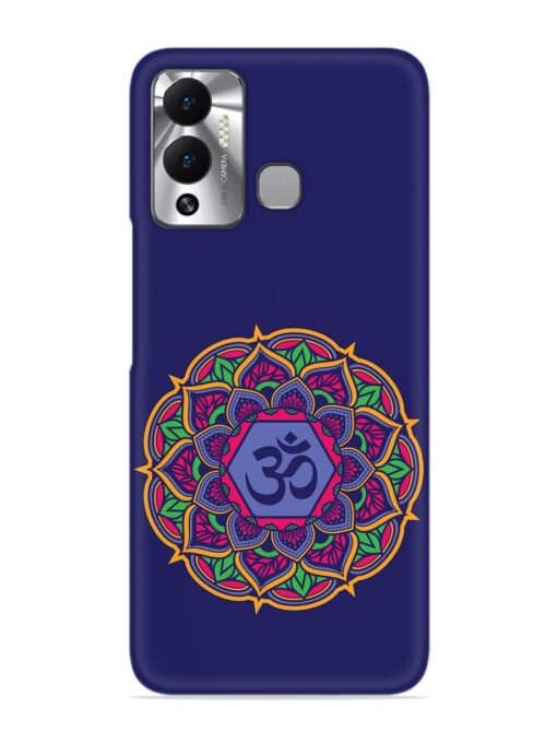 Om Mandala Art Blue Snap Case for Infinix Hot 12 Play Zapvi