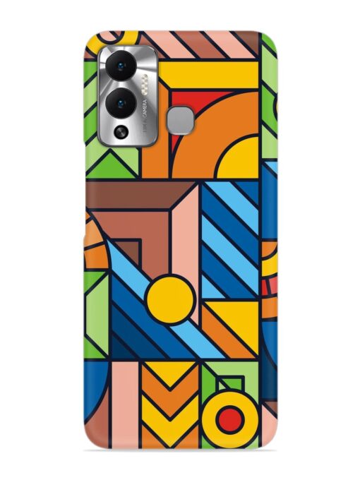 Colorful Geometric Snap Case for Infinix Hot 12 Play Zapvi