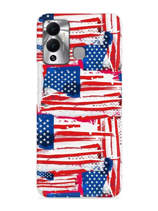 Usa Flag Seamless Snap Case for Infinix Hot 12 Play Zapvi