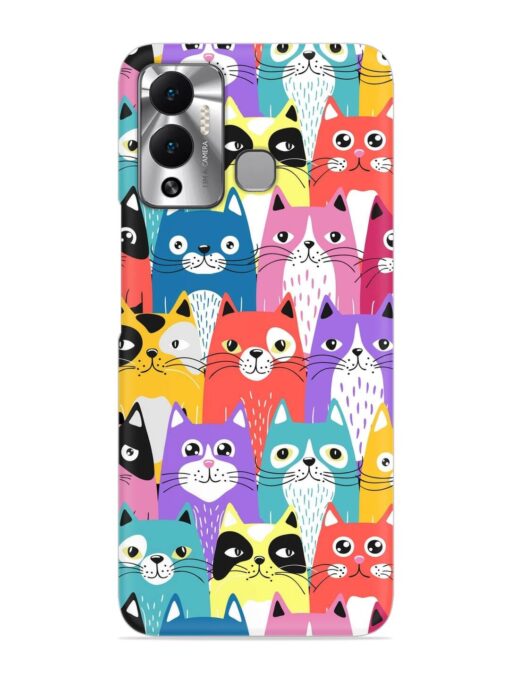 Funny Cartoon Cats Snap Case for Infinix Hot 12 Play Zapvi