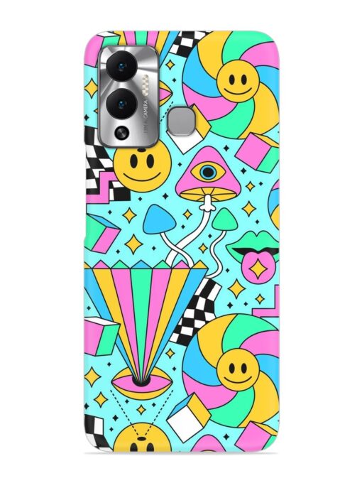 Trippy Rainbow 60S Snap Case for Infinix Hot 12 Play Zapvi