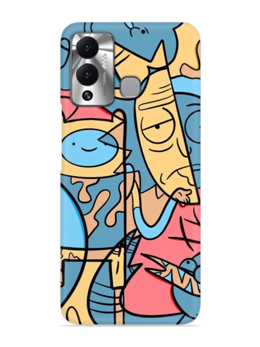 Silly Face Doodle Snap Case for Infinix Hot 12 Play Zapvi