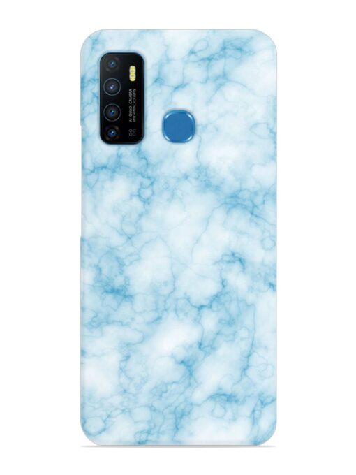 Blue White Natural Marble Snap Case for Infinix Hot 9 Zapvi