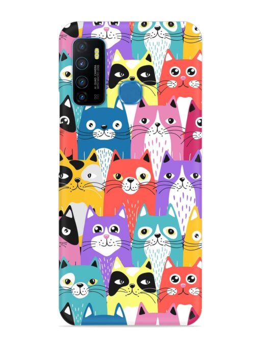 Funny Cartoon Cats Snap Case for Infinix Hot 9 Zapvi