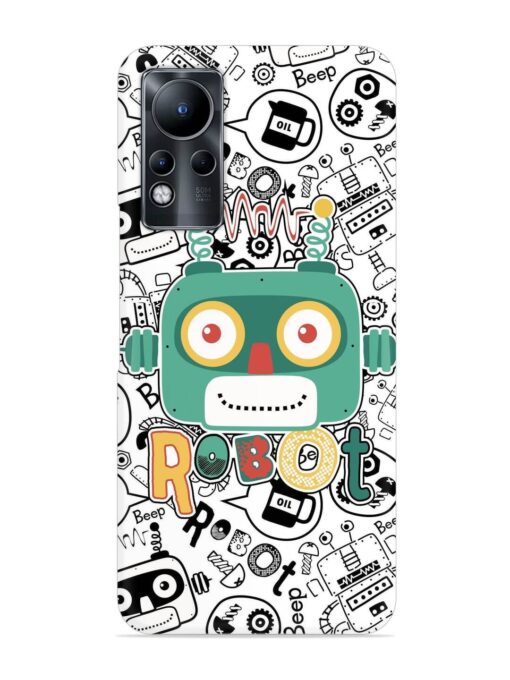 Robot Modern Seamless Pattern Snap Case for Infinix Note 11 Zapvi