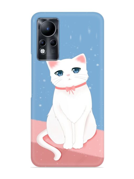 Cute White Cat Snap Case for Infinix Note 11 Zapvi