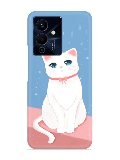 Cute White Cat Snap Case for Infinix Note 12 Pro (5G) Zapvi