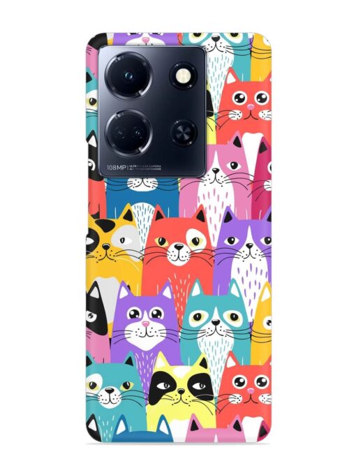 Funny Cartoon Cats Snap Case for Infinix Note 30 (5G) Zapvi