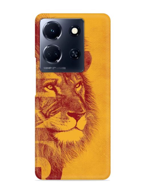 Gold Lion Crown Art Snap Case for Infinix Note 30 (5G) Zapvi