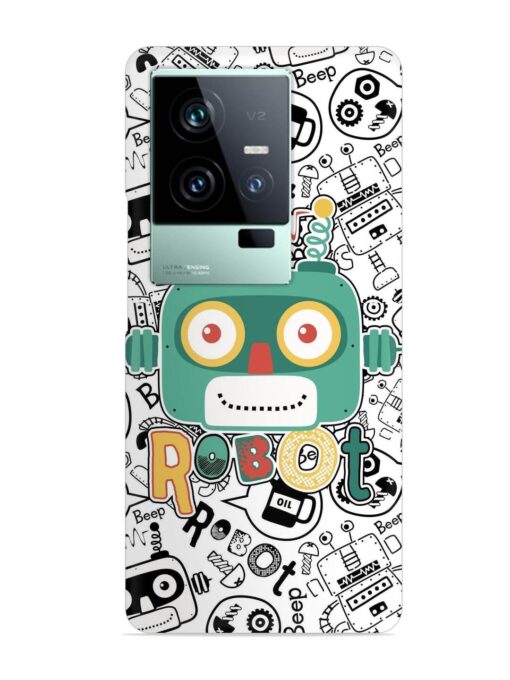 Robot Modern Seamless Pattern Snap Case for Iqoo 11 (5G) Zapvi