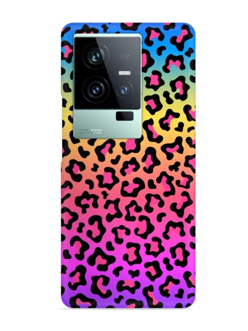 Neon Rainbow Colored Snap Case for Iqoo 11 (5G) Zapvi