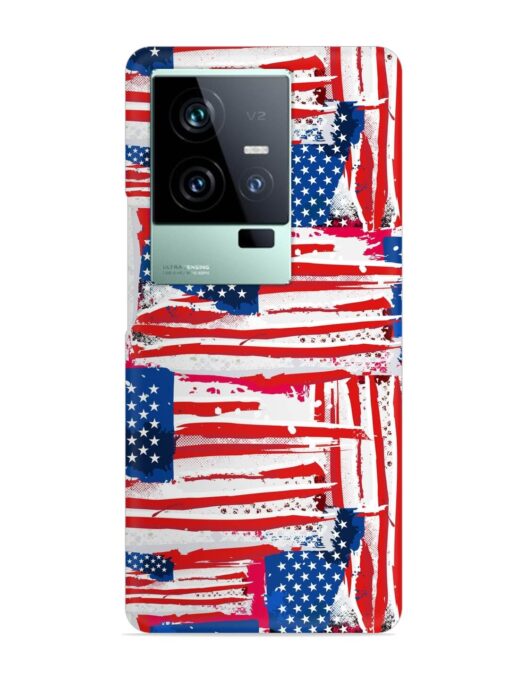 Usa Flag Seamless Snap Case for Iqoo 11 (5G) Zapvi