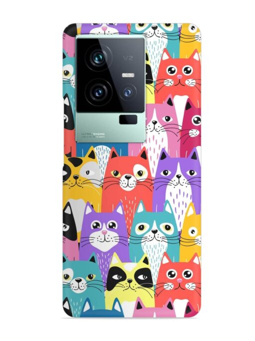 Funny Cartoon Cats Snap Case for Iqoo 11 (5G) Zapvi