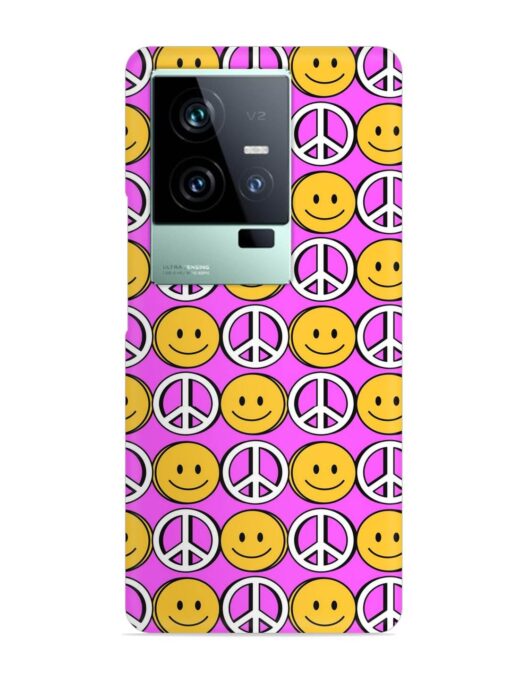 Smiley Face Peace Snap Case for Iqoo 11 (5G) Zapvi