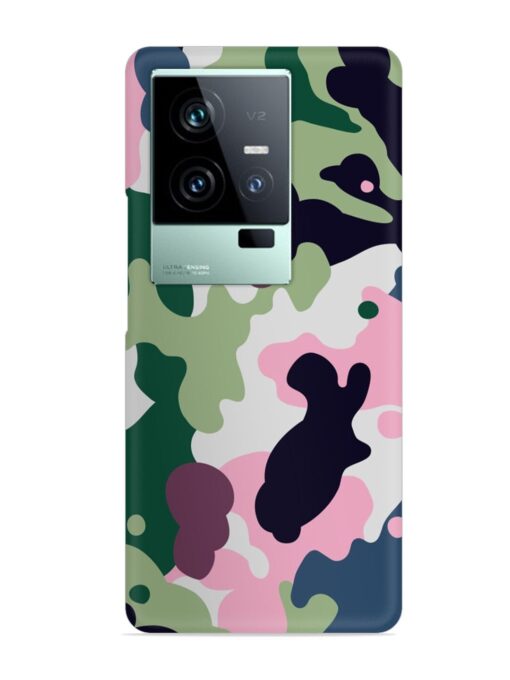 Seamless Funky Camouflage Snap Case for Iqoo 11 (5G) Zapvi