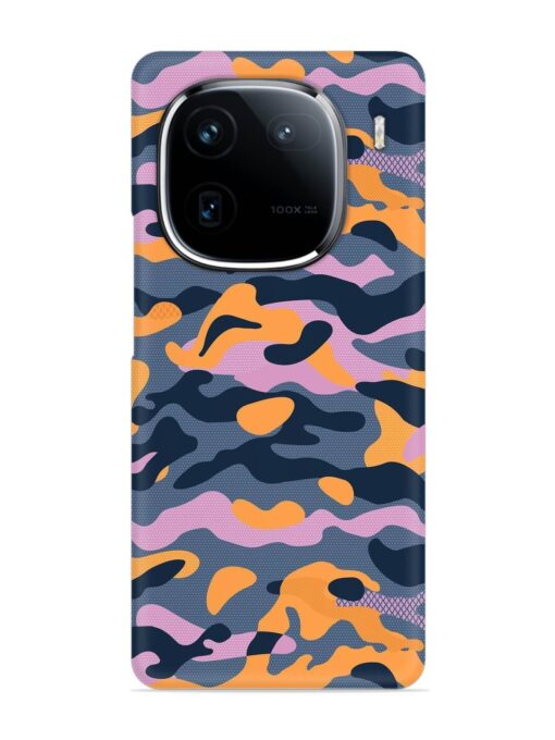 Camouflage Army Military English Orange Art Snap Case for Iqoo 12 (5G) Zapvi