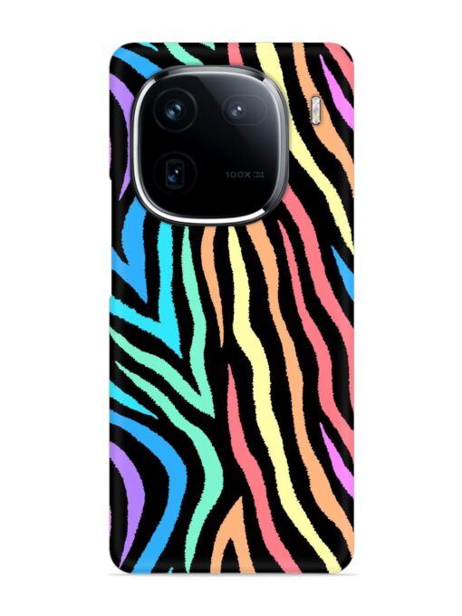 Colorful Abstract Zebra Snap Case for Iqoo 12 (5G) Zapvi