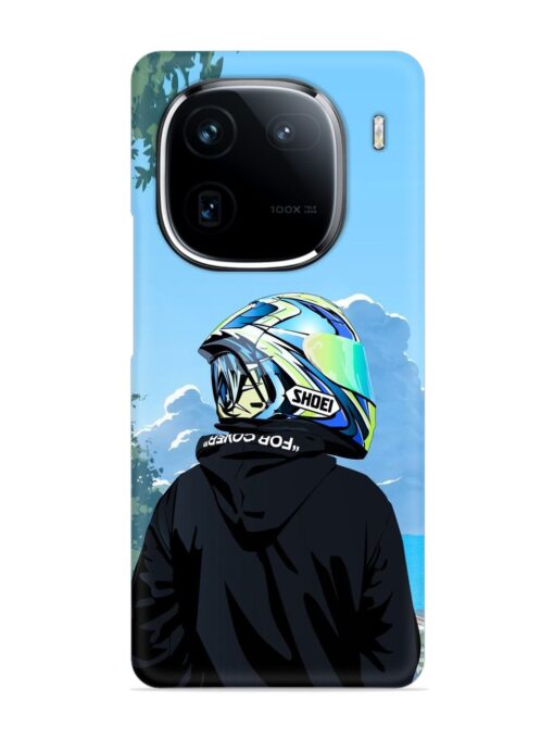 Rider With Helmet Snap Case for Iqoo 12 (5G) Zapvi