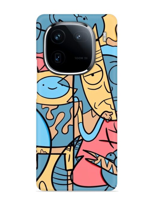 Silly Face Doodle Snap Case for Iqoo 12 (5G) Zapvi