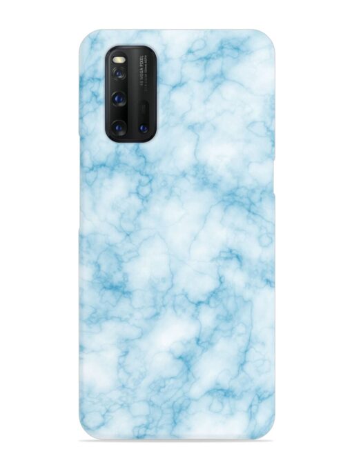 Blue White Natural Marble Snap Case for Iqoo 3 Zapvi