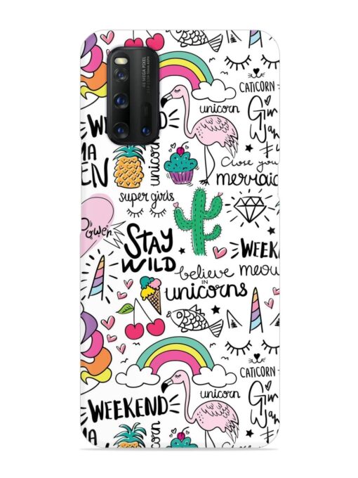 Unicorn Ice Cream Snap Case for Iqoo 3 Zapvi