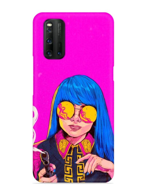 Aesthetic Anime Girl Snap Case for Iqoo 3 Zapvi