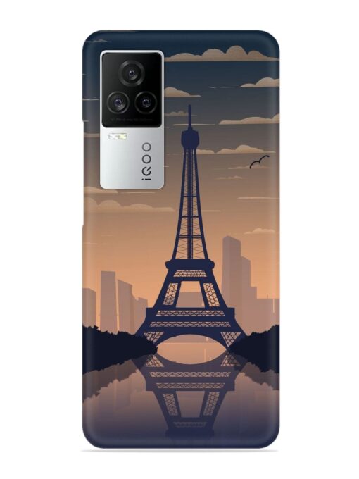 France Paris Eiffel Tower Gradient Snap Case for Iqoo 7 Legend (5G) Zapvi