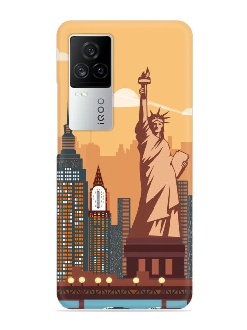 New York Statue Of Liberty Architectural Scenery Snap Case for Iqoo 7 Legend (5G) Zapvi