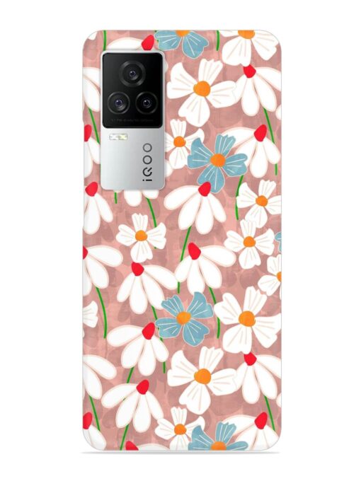 Abstract Petal Flowers Snap Case for Iqoo 7 Legend (5G) Zapvi