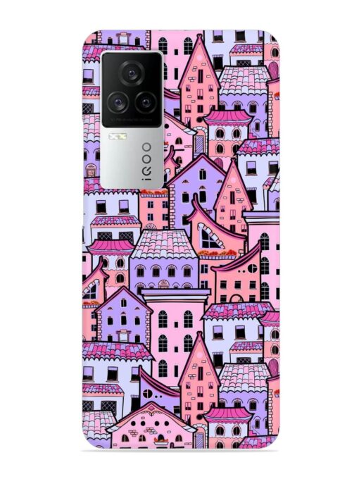 Seamless Pattern Houses Snap Case for Iqoo 7 Legend (5G) Zapvi