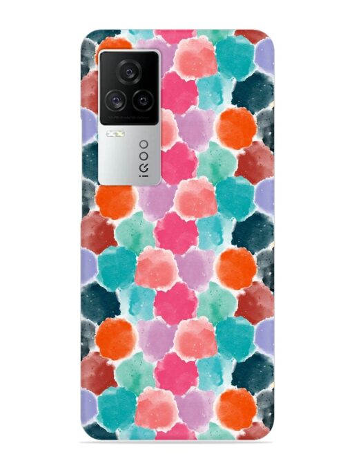 Colorful Seamless Pattern Snap Case for Iqoo 7 Legend (5G) Zapvi