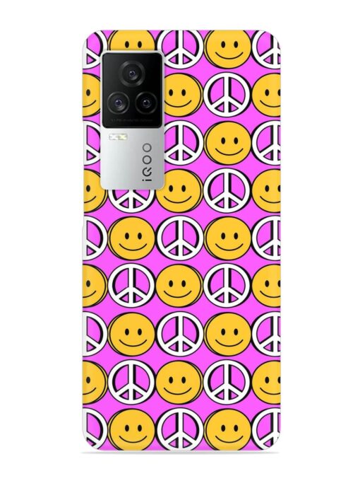 Smiley Face Peace Snap Case for Iqoo 7 Legend (5G) Zapvi